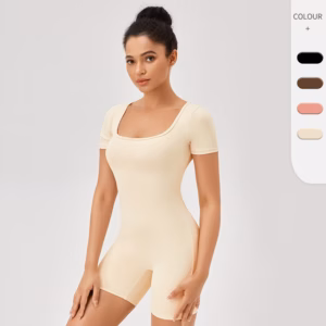 Apricot-colored women's sleeveless fitted top on mannequin