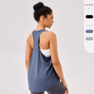 Black Sleeveless Loose Fit Racerback for workout