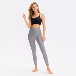 Red high waist mesh design yoga pants