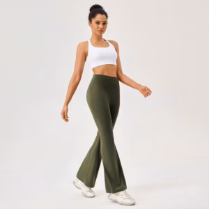 Black high waist flared pants