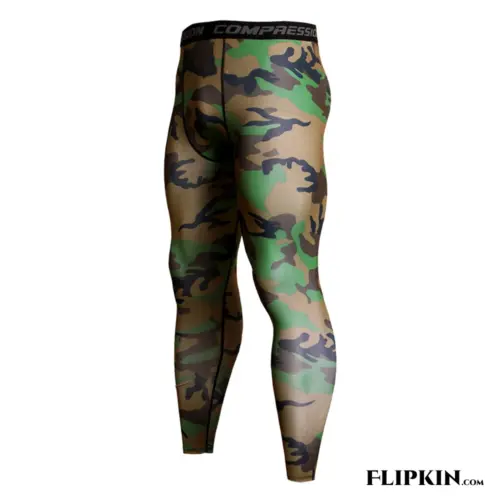 Men's Camouflage Compression Leggings for Running & Fitness Workouts